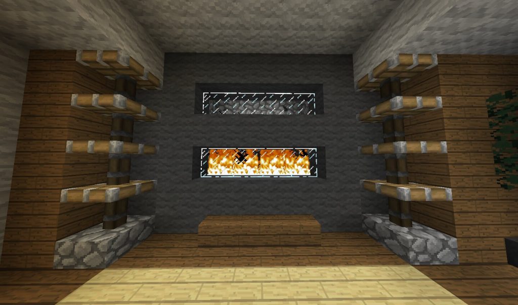 A Modern Minecraft Fireplace - Minecraft Furniture