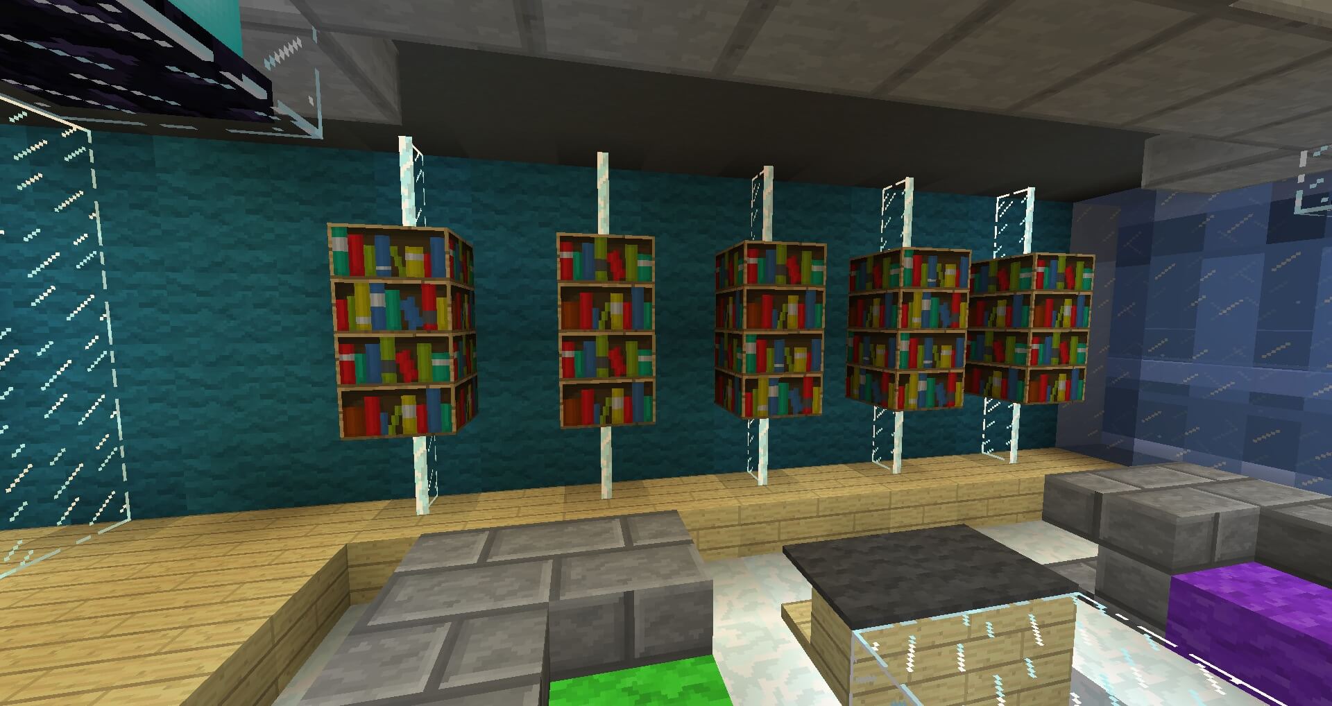 Bookshelf Feature Wall Minecraft Furniture