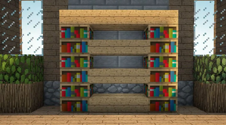 Minecraft Bookshelf and Shelf Design Video Minecraft