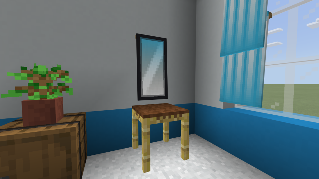 Mirror Banner Design Minecraft Furniture, How To Make A Vanity Mirror In Minecraft