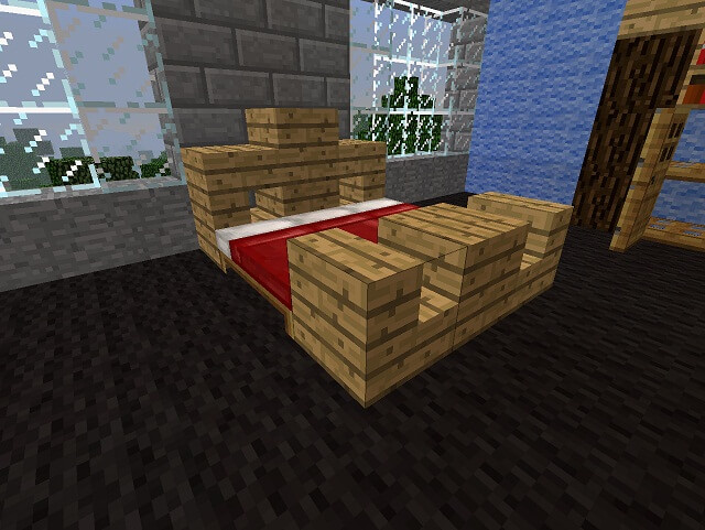 The King Bed Minecraft Furniture, How To Make A Nice Bed In Minecraft