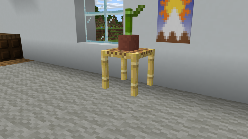 Scaffold Table Minecraft Furniture
