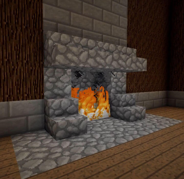 Medieval Style Fireplace Minecraft Furniture