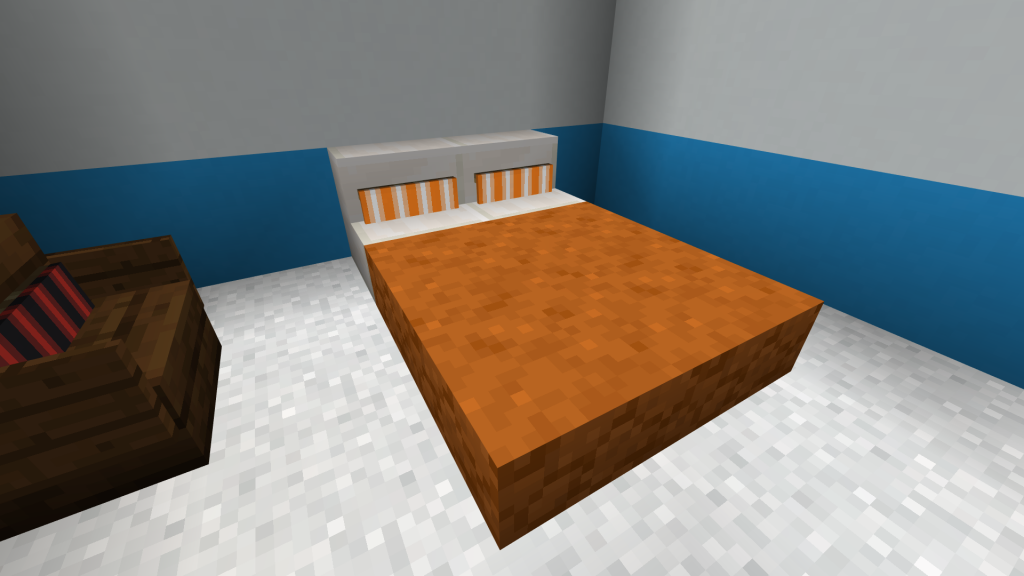 Bed With Pillows Minecraft Furniture, How To Make A Fancy Minecraft Bed