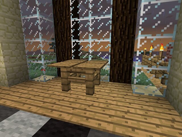 The Fence Hatch Table - Minecraft Furniture