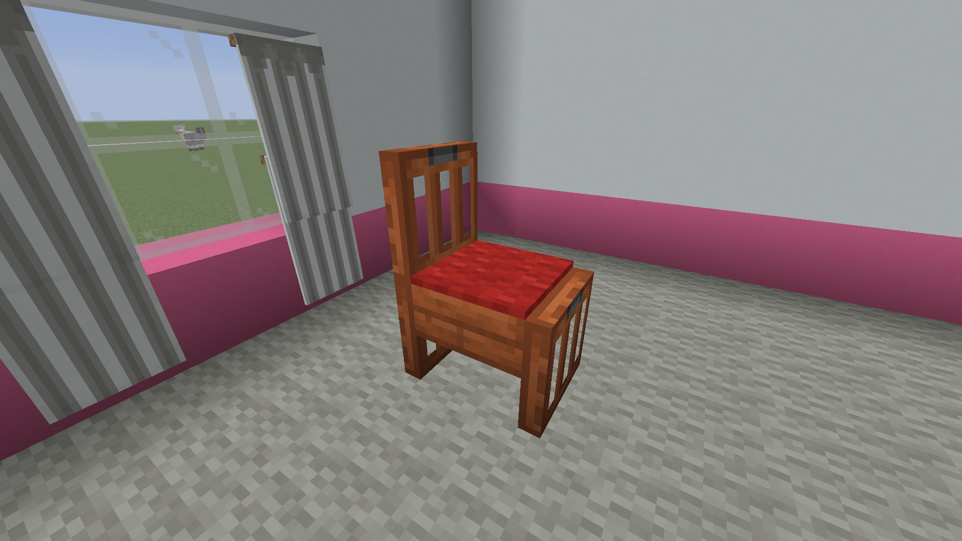 Slab and Trapdoor Chair - Minecraft Furniture