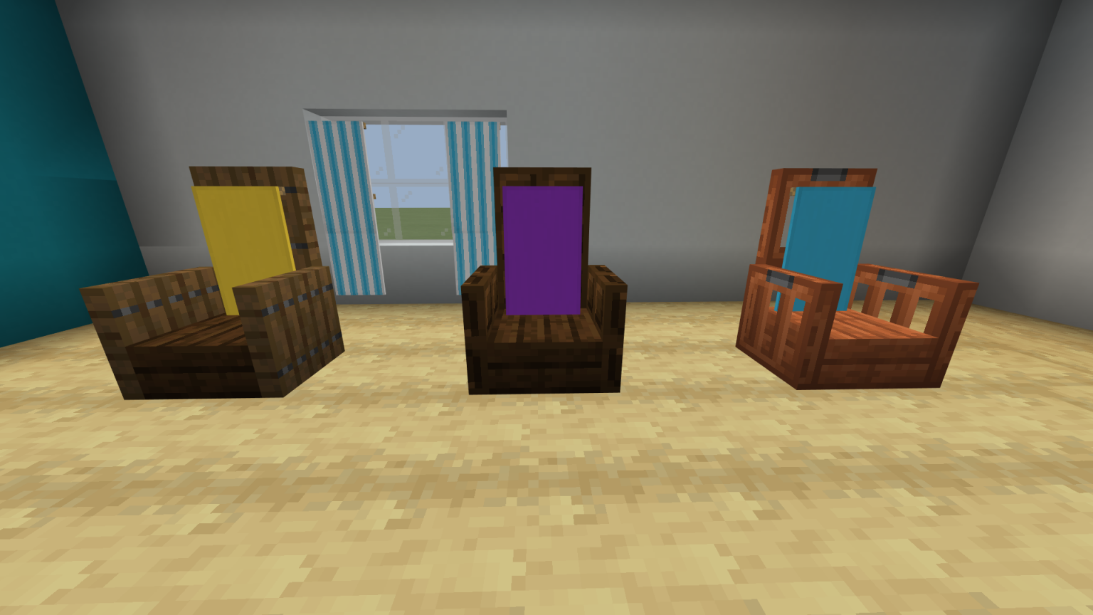 Slab and Trapdoor Seats Minecraft Furniture