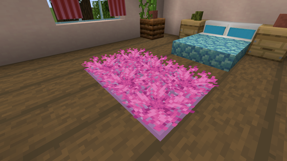 Minecraft Shaggy Carpet with Coral