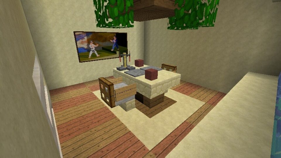 Inspiration Minecraft Furniture, How To Make A Modern Dining Room Table In Minecraft