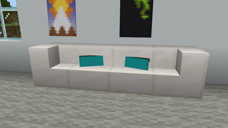 Minecraft Couches Seating Designs, How To Make A Sofa In Minecraft