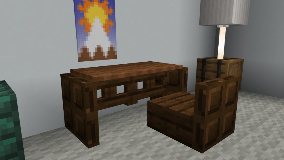 Minecraft Table Designs, How To Place A Console Table Behind Sofa In Minecraft Java