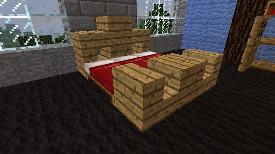Minecraft-Functional-Bed-Design