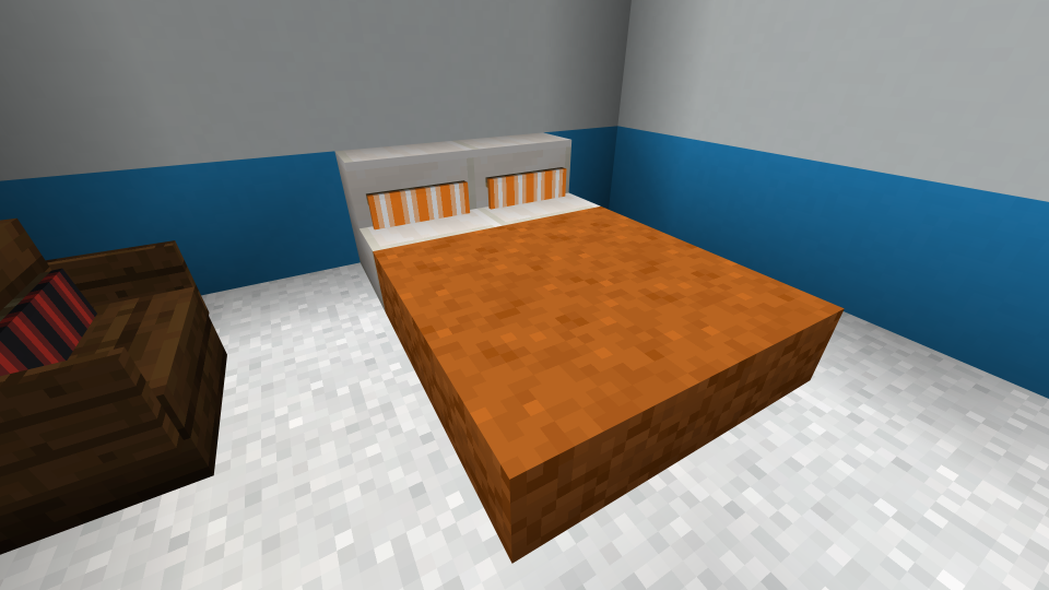 Minecraft Orange Bed Design