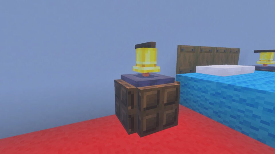 minecraft bedside table with lamp