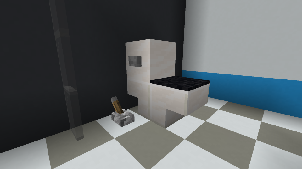 Minecraft Toilet with Lid Design
